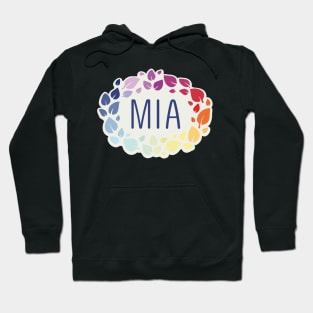 Mia name with colorful leaves Hoodie